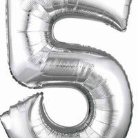 Number 5 Foil Balloon 34" (8 Colours)