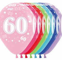 Age 60 Printed Balloon empty 5/Pkg