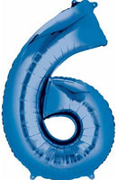 Number 6 Foil Balloon 34" (8 Colours)
