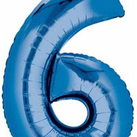 Number 6 Foil Balloon 34" (8 Colours)