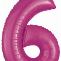 Number 6 Foil Balloon 34" (8 Colours)