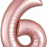 Number 6 Foil Balloon 34" (8 Colours)