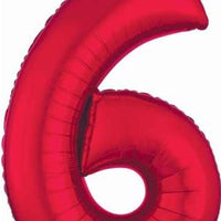 Number 6 Foil Balloon 34" (8 Colours)