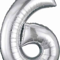Number 6 Foil Balloon 34" (8 Colours)