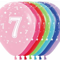 Age 7 Printed Balloon empty 5/Pkg