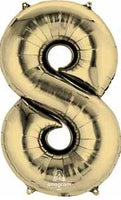 Number 8 Balloon 34" (8 Colours)

