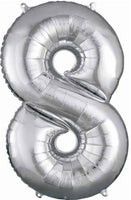 Number 8 Balloon 34" (8 Colours)
