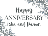 Happy Anniversary Custom 18"x24" Yard Sign
