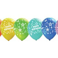Happy Birthday Balloon Colourful - empty 8/package