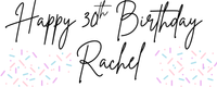 Birthday Cursive 2' x 5' Vinyl Banner
