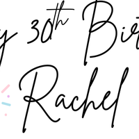 Birthday Cursive 2' x 5' Vinyl Banner