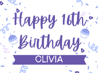 Age Birthday 24"x18" Custom Lawn sign
