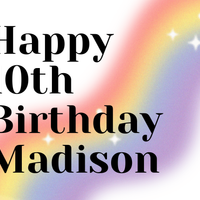 Age Birthday 24"x18" Custom Lawn sign
