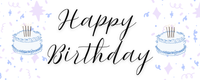Birthday Cursive 2' x 5' Vinyl Banner
