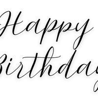 Birthday Cursive 2' x 5' Vinyl Banner