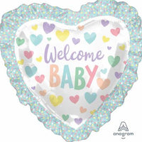 Welcome Baby Heart SuperShape 28" Foil Balloon