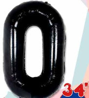 Number 0 Foil Balloon 34" (8 Colours)
