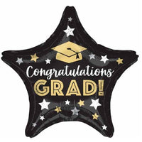 Congratulations Grad 18 inch Star Shaped Foil Balloon