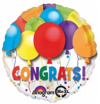Congrats Multicolour Balloons 18 inch Foil Balloon