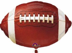 Football shaped 18 inch Foil Balloon
