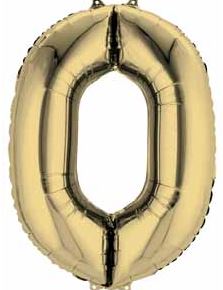 Number 0 Foil Balloon 34