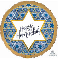 Happy Hanukkah 18 Inch Round Foil Balloon