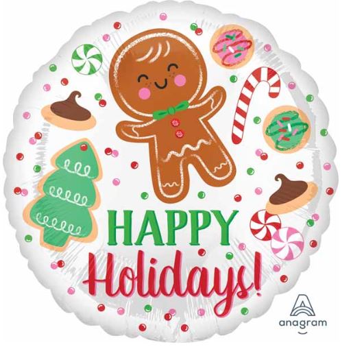 Happy Holidays 18 Inch Round Foil Balloon