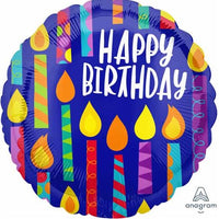 Birthday Candles 18 inch Round Foil Balloon