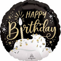 Happy Birthday Satin Icing Swirl 18" Foil Balloon