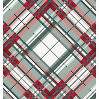 Holly Days Plaid Rectangular Napkins 16count