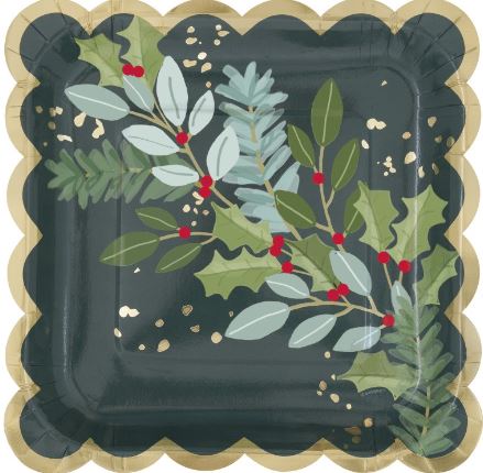 Holly Days 9inch Dinner Plates 8count