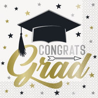 Stars and Caps Grad Luncheon Napkins 16CT