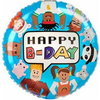 "Party Town" Birthday 18 inch Round Foil Balloon