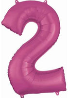 Number 2 Foil Balloon 34" (8 Colours)
