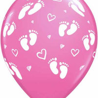 Baby Girl 11" latex Balloons 5/pkg
