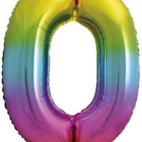 Number 0 Foil Balloon 34" (8 Colours)