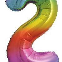 Number 2 Foil Balloon 34" (8 Colours)