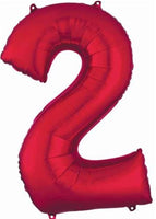 Number 2 Foil Balloon 34" (8 Colours)
