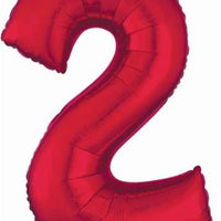 Number 2 Foil Balloon 34" (8 Colours)