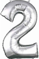 Number 2 Foil Balloon 34" (8 Colours)
