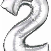 Number 2 Foil Balloon 34" (8 Colours)