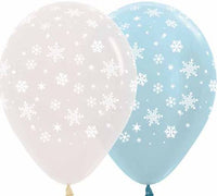 Snowflake 11 inch Printed Balloons 2/pkg
