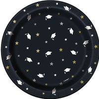 Stars & Caps Graduation Round 7" Dessert Plates 8ct