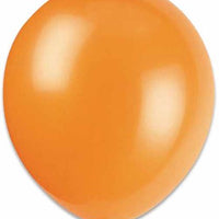 Orange 12 inch latex balloons 10/pkg