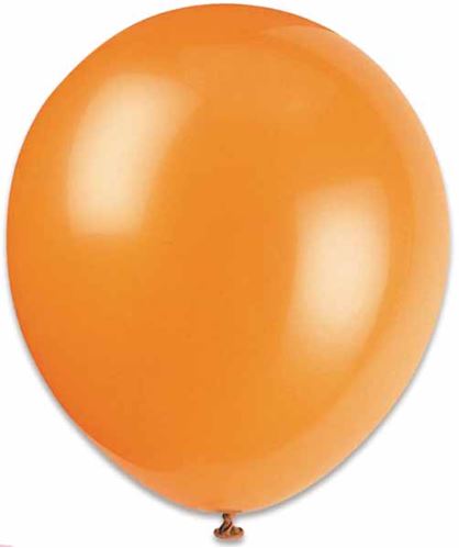 Orange 12 inch latex balloons 10/pkg