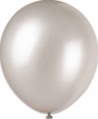 Silver 12 inch Latex Balloons 10/Pkg