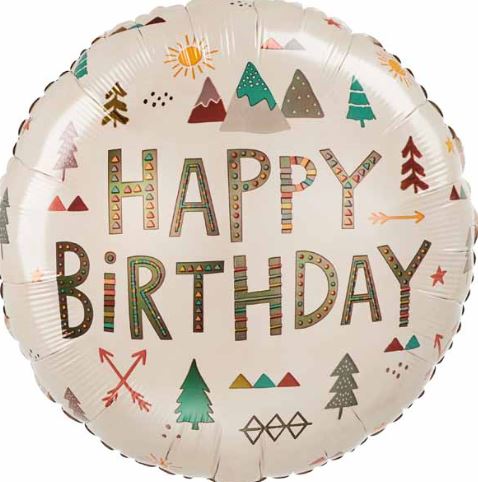 Wilderness Happy Birthday 18 inch Round Foil Balloon