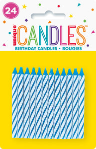Blue Birthday Cake Candles