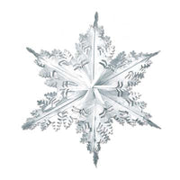 silver metallic winter snowflake 24 inches 1 per package