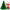 Santa decorating tree centerpiece measures 11 inches